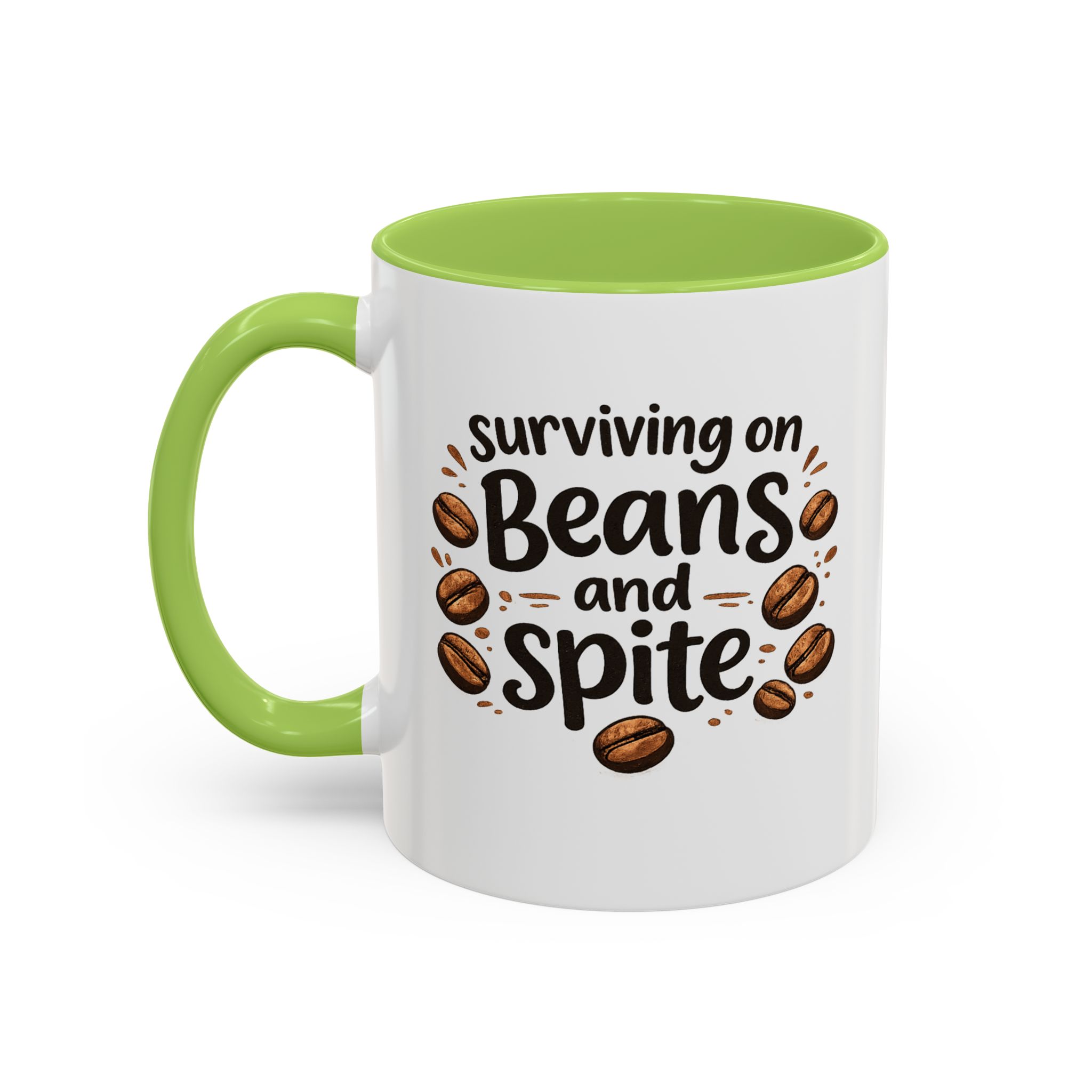 'Beans and Spite' Ceramic Coffee Cup (11/15oz) - Image 38