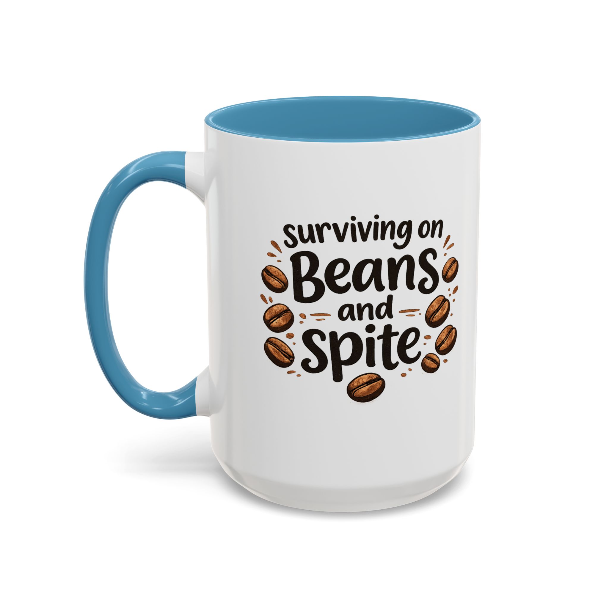 'Beans and Spite' Ceramic Coffee Cup (11/15oz) - Image 64