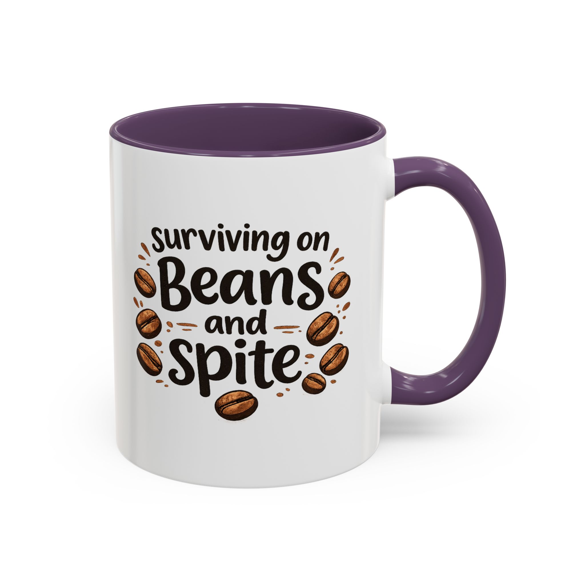 'Beans and Spite' Ceramic Coffee Cup (11/15oz) - Image 42