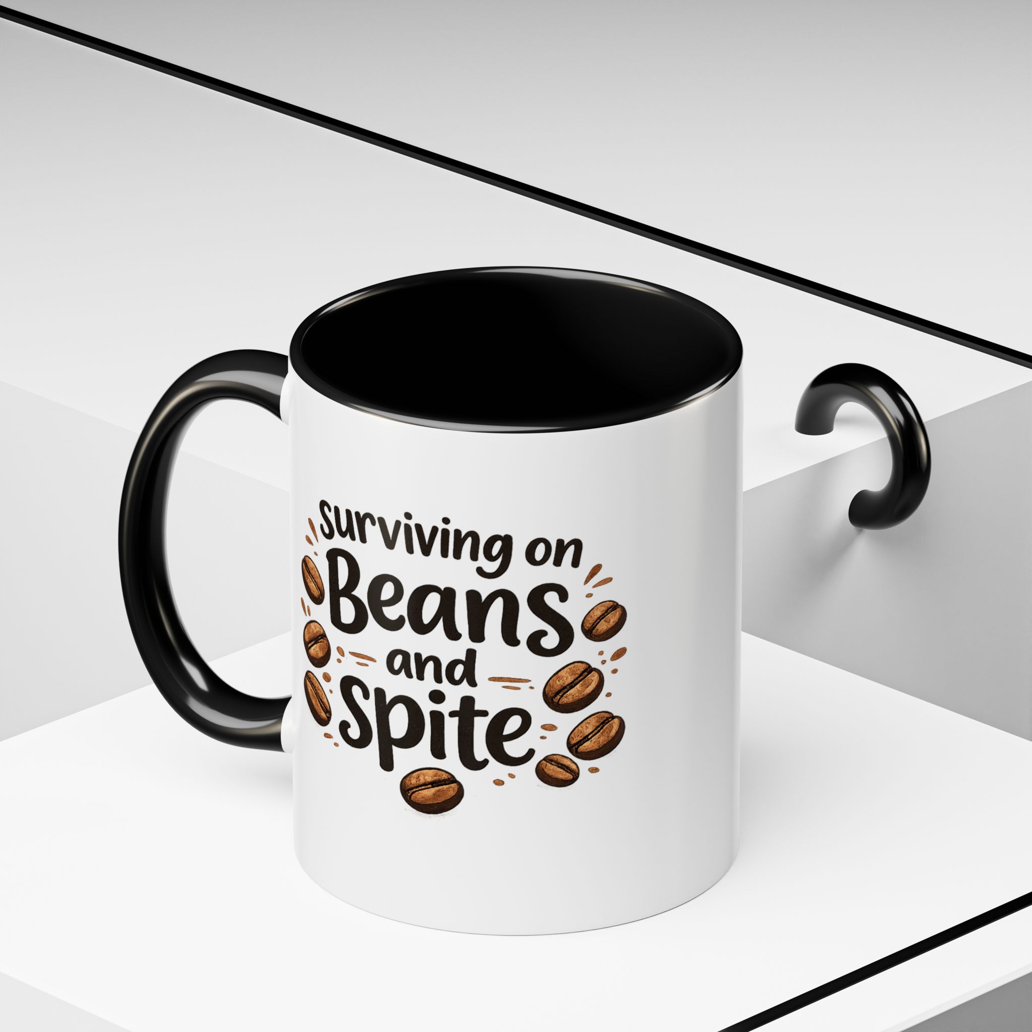 'Beans and Spite' Ceramic Coffee Cup (11/15oz) - Image 5