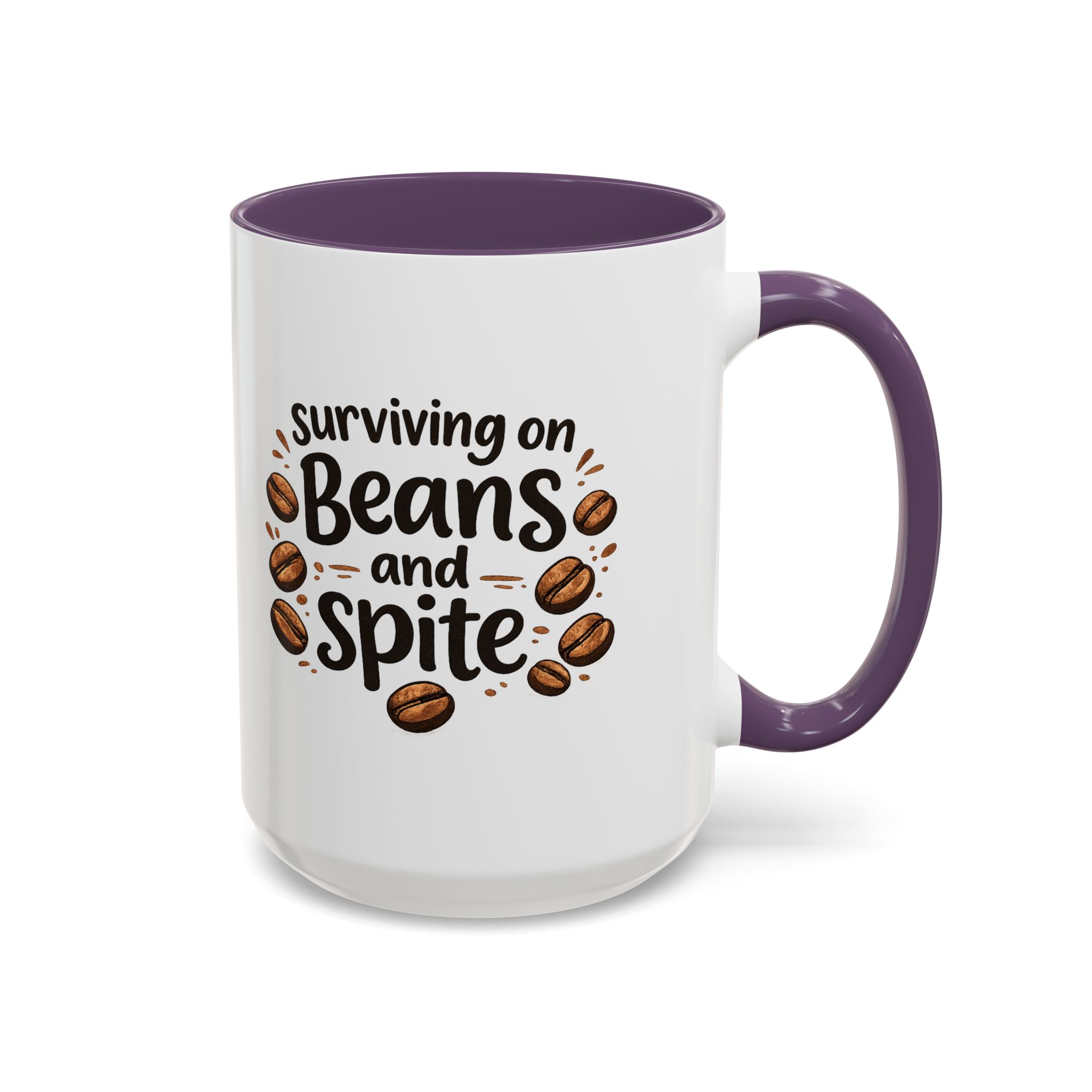 'Beans and Spite' Ceramic Coffee Cup (11/15oz) - Image 75