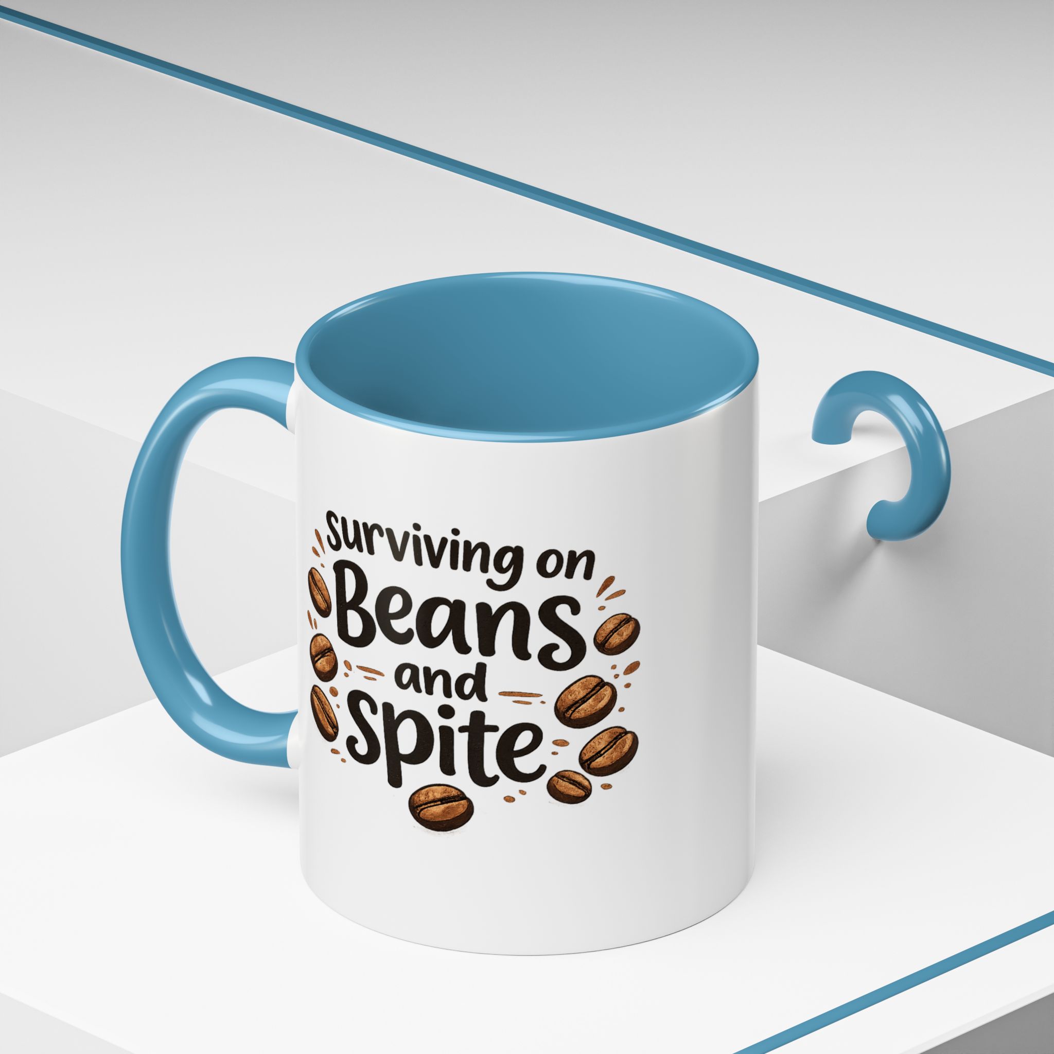 'Beans and Spite' Ceramic Coffee Cup (11/15oz) - Image 25