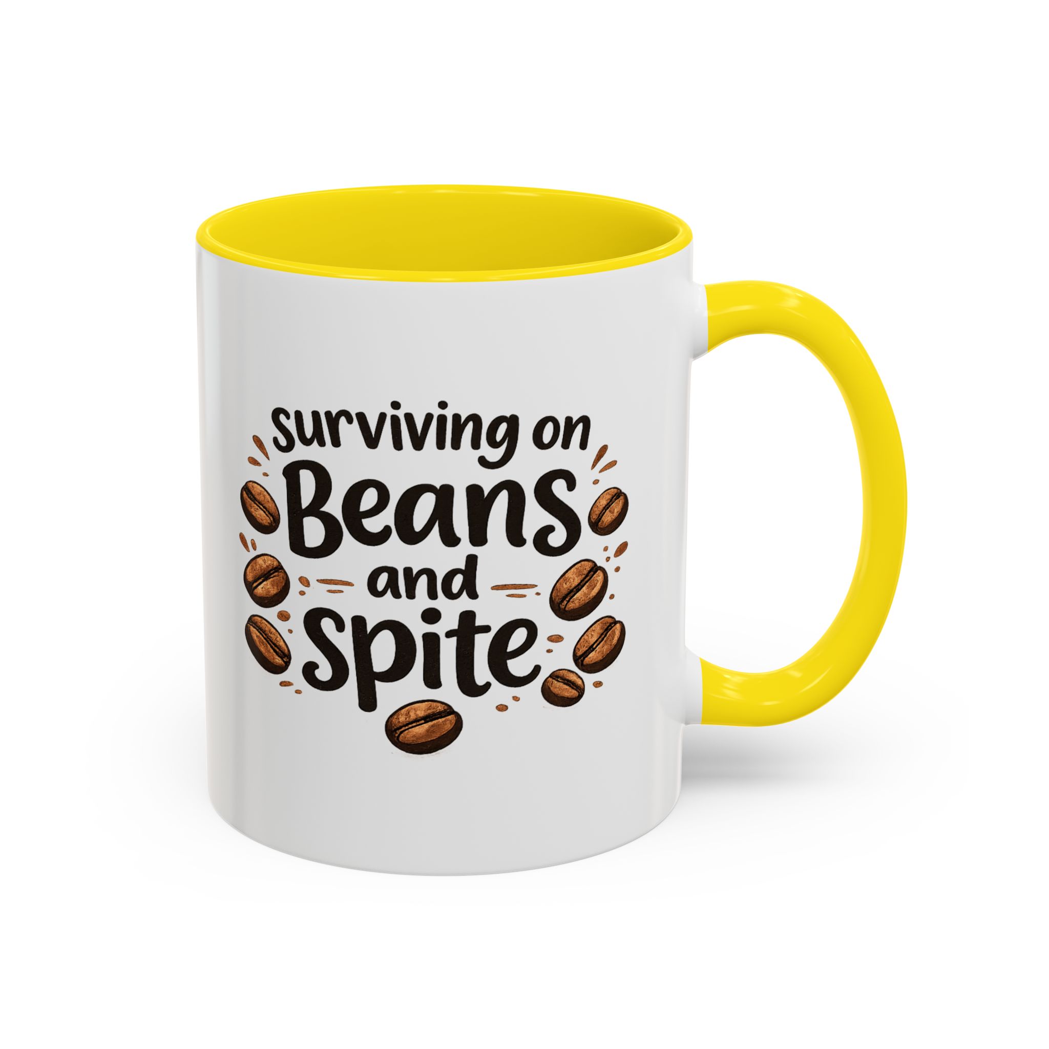 'Beans and Spite' Ceramic Coffee Cup (11/15oz) - Image 32