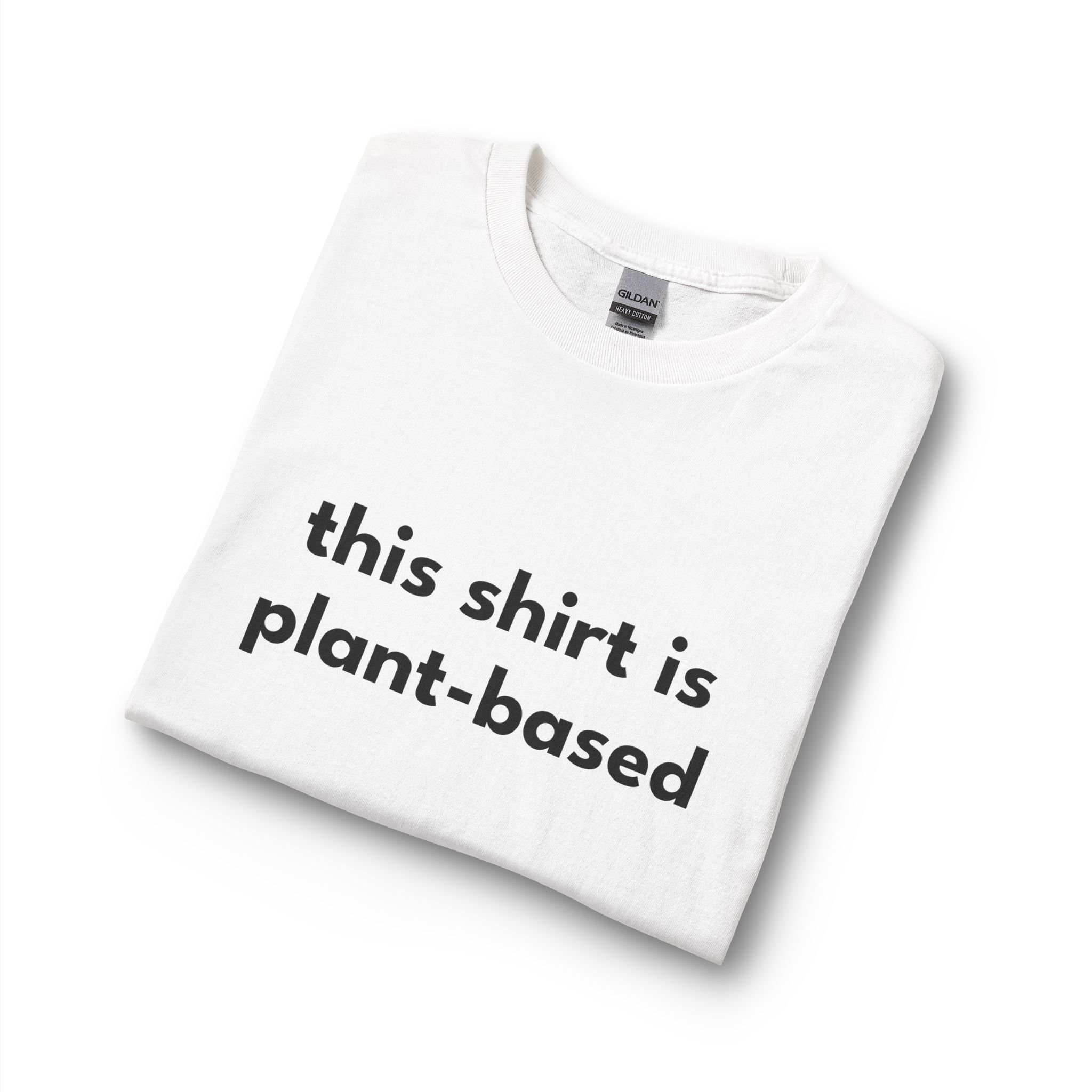 Plant-Based Long Sleeve Tee — "this shirt is plant-based" Vegan Statement Shirt - Image 3