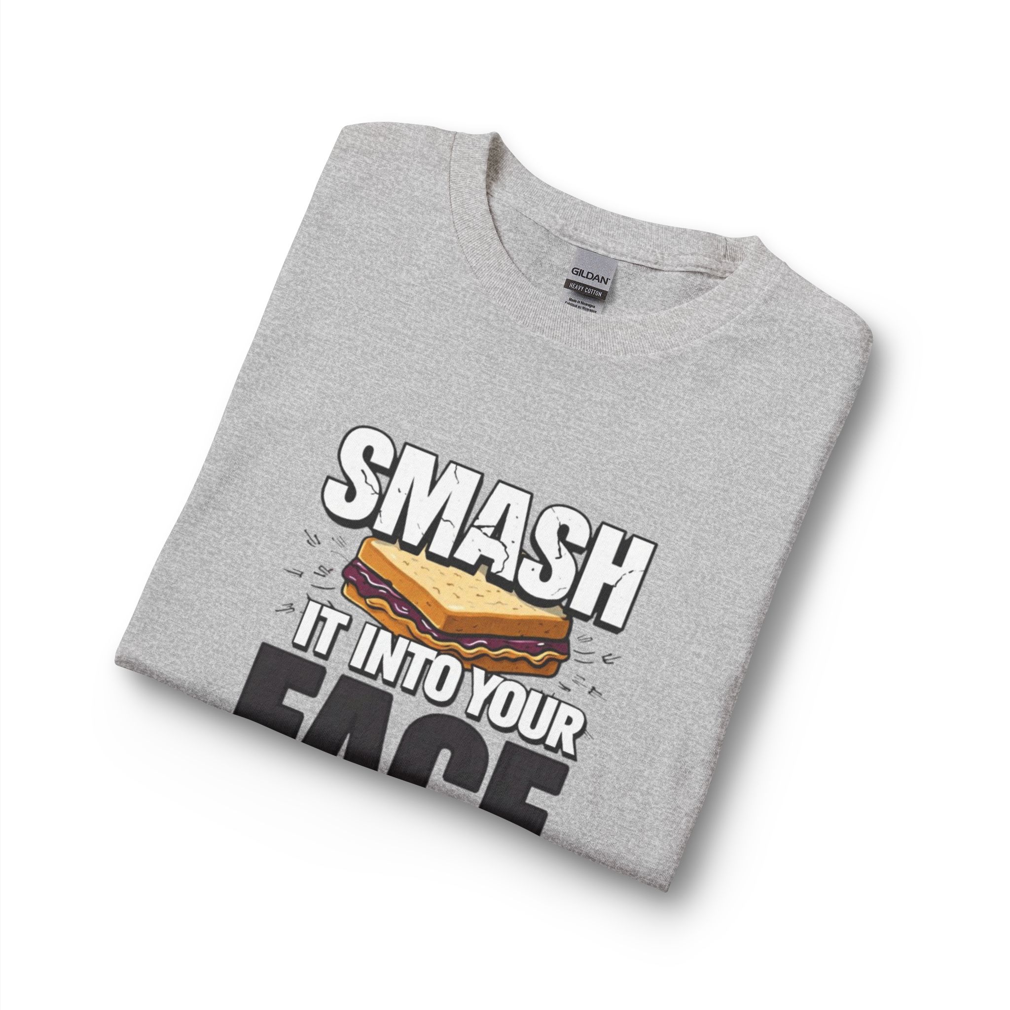 Long Sleeve T-Shirt — "Smash It Into Your Face" Sandwich Graphic - Image 7