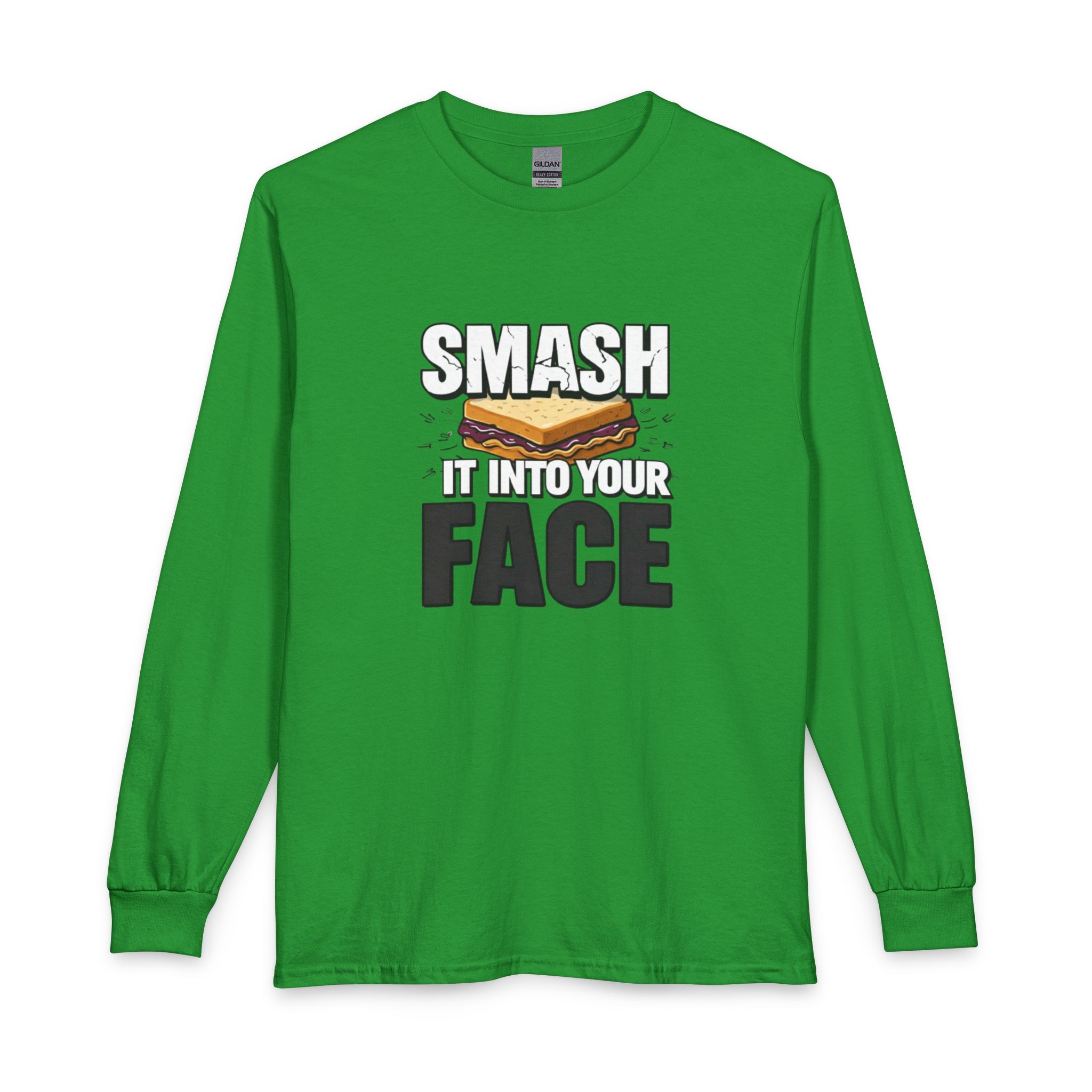 Long Sleeve T-Shirt — "Smash It Into Your Face" Sandwich Graphic - Image 13