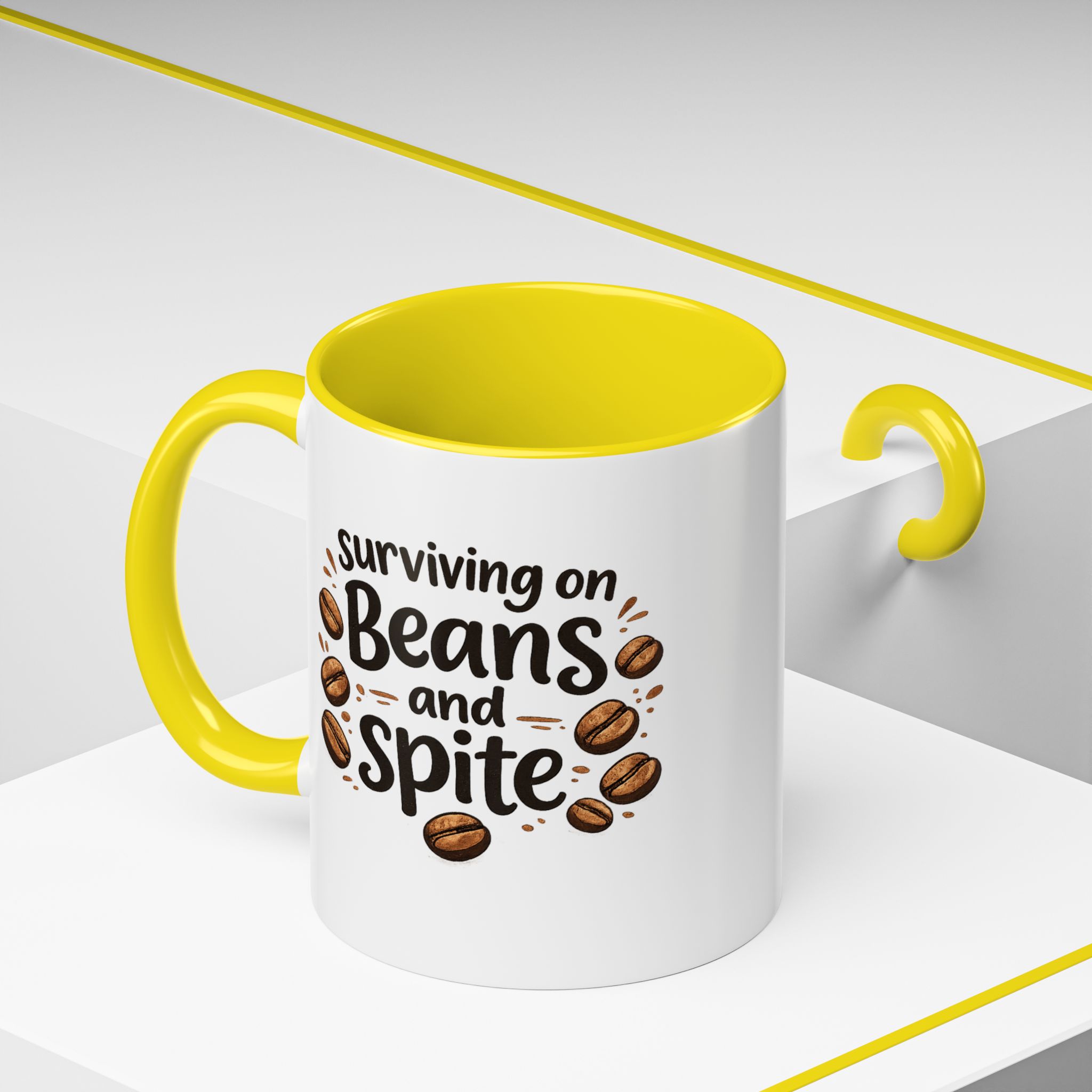 'Beans and Spite' Ceramic Coffee Cup (11/15oz) - Image 35